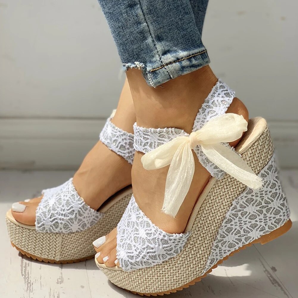 Arlene™ - Sandals - Lace Bow