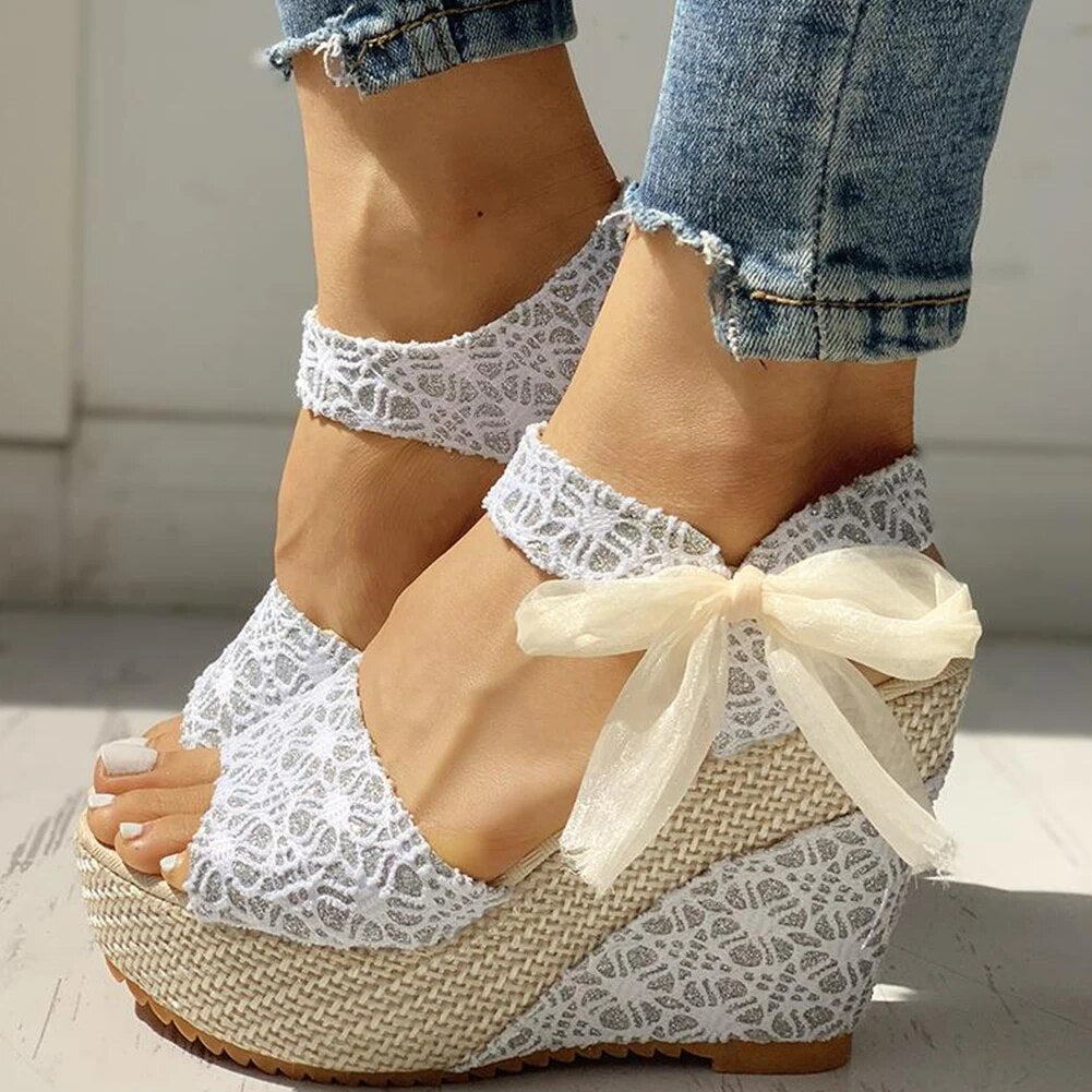 Arlene™ - Sandals - Lace Bow
